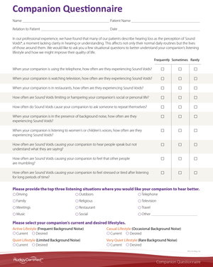 patient questionaire